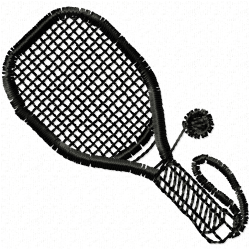 Racket Embroidery Design 4